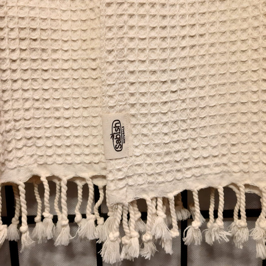 Luxury Waffle Towel Set - 1x Bath Towel and 1x Hand Towel