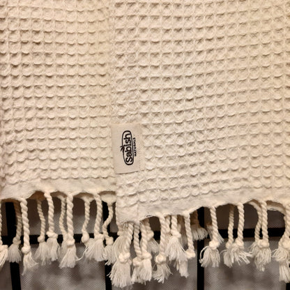 Luxury Bath Linen Set - Bathrobe, bath towel and towel made of waffle cotton